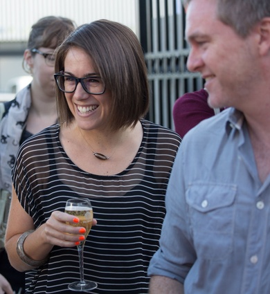 Landscape design team Kate and Mark Frazerhurst share a laugh.