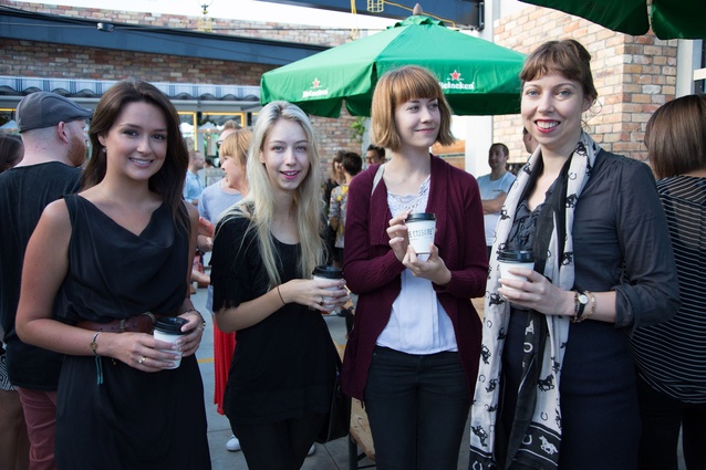 Maddy Simpson of Hewlett Packard with the Urbis Designday team from Whitecliffe College of Arts and Design.