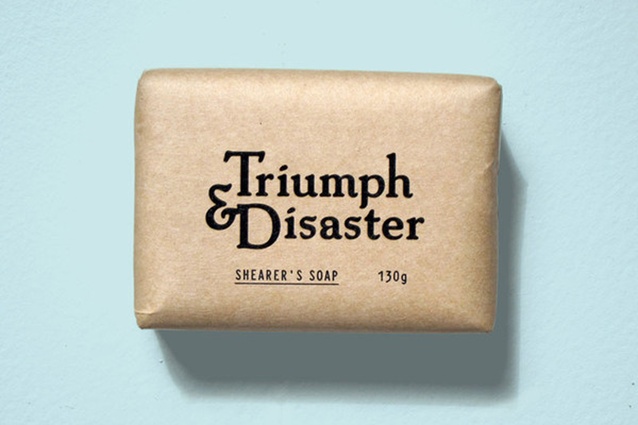 4. Triumph and Disaster Shearer's soap. Brown paper packaging with clean typography makes this soap for blokes ultra hip and masculine. triumphanddisaster.com