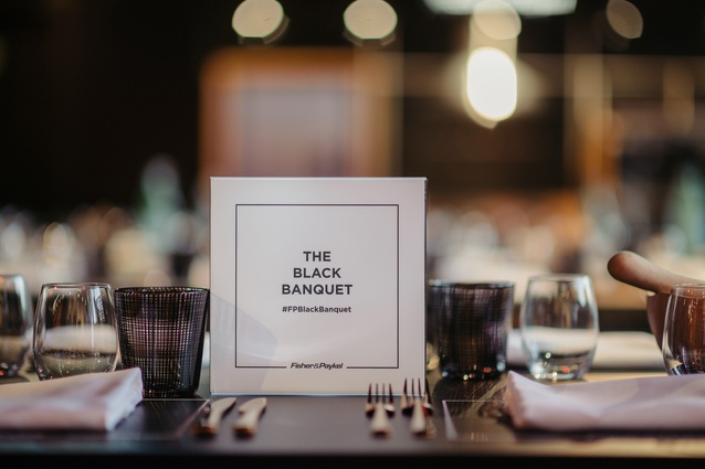 Fisher & Paykel Black Banquet place settings.