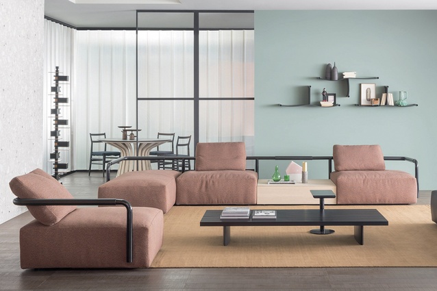 Soft Props suite by Konstantin Grcic | $POA from <a
href="https://www.cassina.com/en/collection/divani/503-soft-props" target="_blank"><u>cassina.com </u></a>.