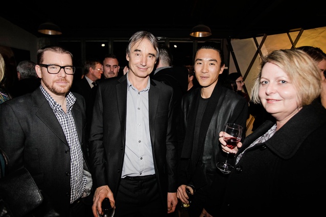 Jasmax team members, including Chris Scott (second from left) and Jun Tsujimoto (second from right).