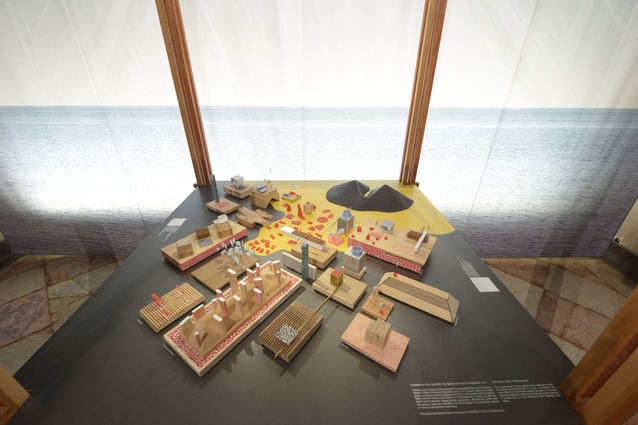 Models and illustrative panels by Frances Cooper making the case for an alternative and more ‘Pacific’ way of inhabiting the Auckland waterfront.