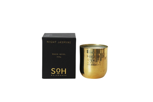 Scent of home candle in Petitgrain brass vessel | <a href="http://fatherrabbit.com/products/petitgrain-brass-vessel" target="_blank"><u>
$94 from Father Rabbit.</u></a>