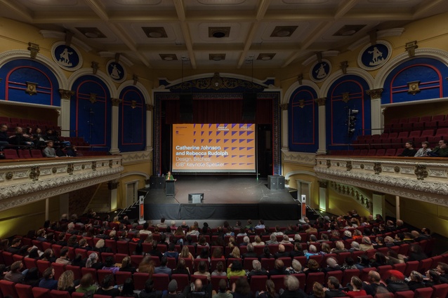 The ‘Design, Bitches’ spoke to a crowd of some 500 people at the Mercury Theatre.