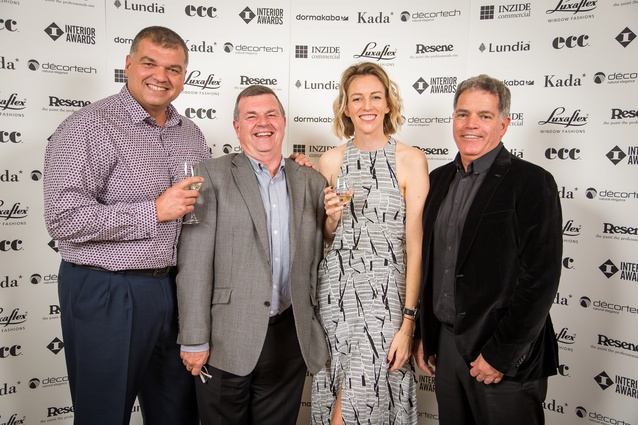Steve Aschebrock, Michael Long, Jo Sorensen and Mike Bryan (Interior Awards sponsor Inzide Commercial).