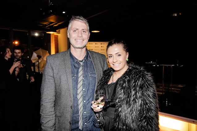 Installation finalist Chris Bennewith (of Squidsoup) and partner.