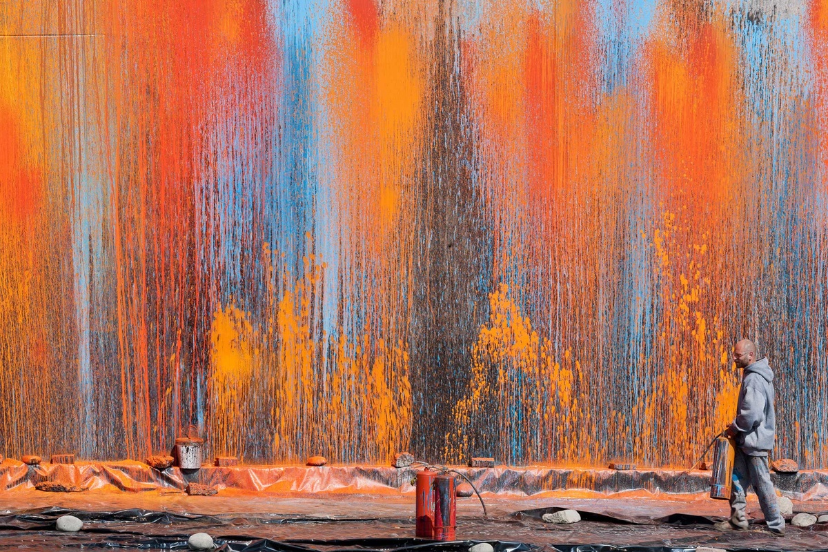 Artist fires paint at Christchurch Urbis Magazine